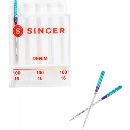 싱거 SINGER 2108 Denim Machine Needles, Size 100/16, 3-Count,Size 16 3/Pkg