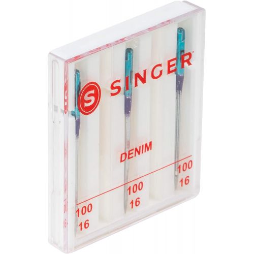 싱거 SINGER 2108 Denim Machine Needles, Size 100/16, 3-Count,Size 16 3/Pkg