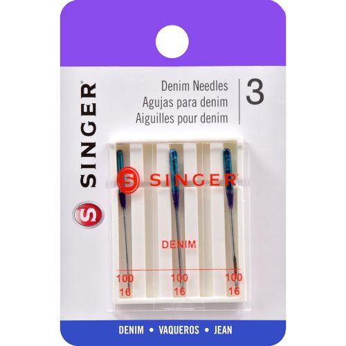 싱거 SINGER 2108 Denim Machine Needles, Size 100/16, 3-Count,Size 16 3/Pkg