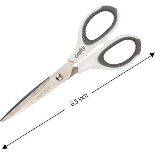 싱거 SINGER 07180 6-1/2-Inch Sewing Scissors with Pink and White Comfort Grip