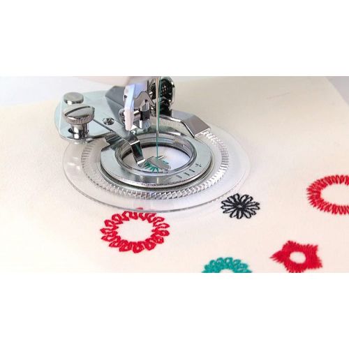 싱거 SINGER | Flower Stitch Presser Foot Attachment, Flower Inspired Circluar Designs, Adjustable Circle Sizes - Sewing Made Easy