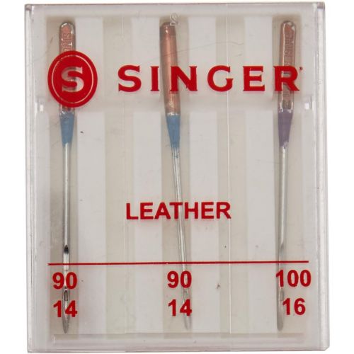 싱거 Singer Leather Machine Needles- Size 90/14 (2X) and Size 90/16 (1x)