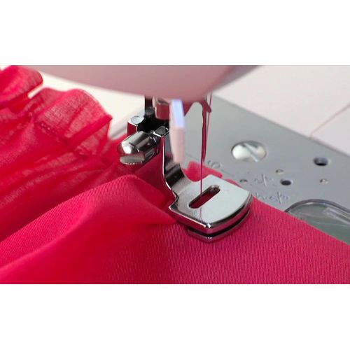 싱거 SINGER | Gathering Presser Foot for Low-Shank Sewing Machines, Simutaneously Trims & Hems Edges, Zig-Zag and Over-Edge Stitches - Sewing Made Easy