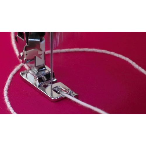 싱거 SINGER | Narrow Rolled Hem Foot for Low-Shank Sewing Machines, 1/8 Inch Hem, Light to Medium Weight Fabrics, Couch Over Narrow Cord - Sewing Made Easy