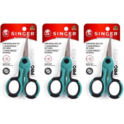 싱거 SINGER 00557 4-1/2-Inch ProSeries Detail Scissors with Nano Tip, 3 Pack