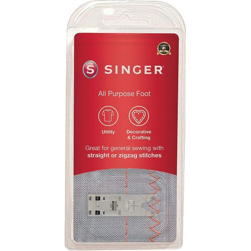 싱거 SINGER | All Purpose Presser Foot, Utility & Decorative Stitches, Wide Needle Slot Up to 7mm Stitch Width - Sewing Made Easy