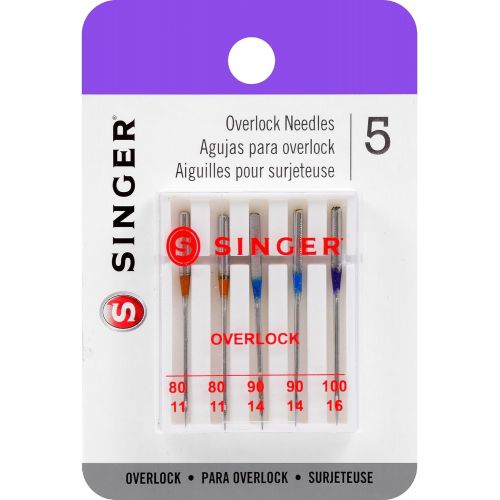 싱거 SINGER 04803 Regular Point Overlock Needles, 5-Count