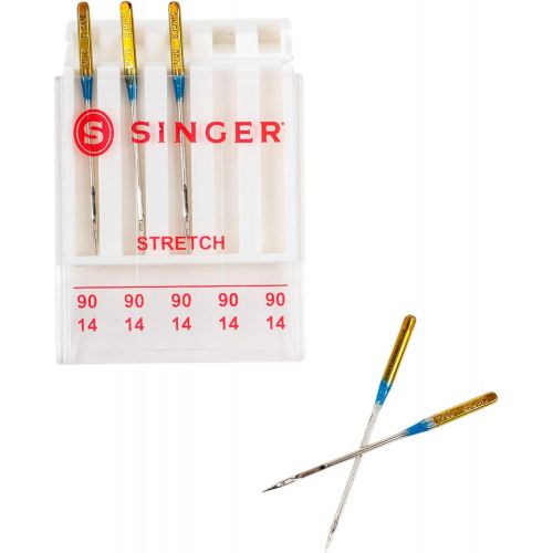 싱거 SINGER 04721 Size 90/14 Stretch Sewing Machine Needles, 5-Count