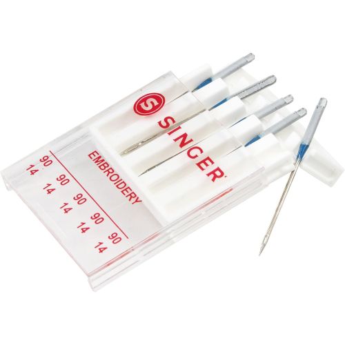 싱거 SINGER 04728 Universal Embroidery Sewing Machine Needles, Size 90/14, 5-Count