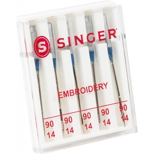 싱거 SINGER 04728 Universal Embroidery Sewing Machine Needles, Size 90/14, 5-Count