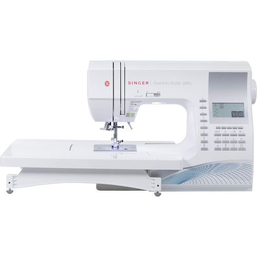 싱거 SINGER | Quantum Stylist 9960 Computerized Portable Sewing Machine with 600-Stitches Electronic Auto Pilot Mode, Extension Table and Bonus Accessories, Perfect for Customizing Proj