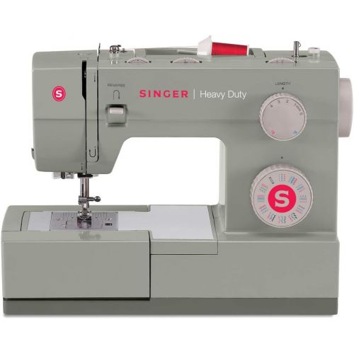 싱거 SINGER | Heavy Duty 4452 Sewing Machine with 32 Built-In Stitches, Metal Frame, Built-In Needle Threader, & Heavy Duty Accessory Kit - Sewing Made Easy