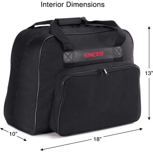 싱거 SINGER | Black Universal Canvas Machine Tote, Easy to Store, Fits SINGER Sewing Machines and Sergers - Sewing Made Easy