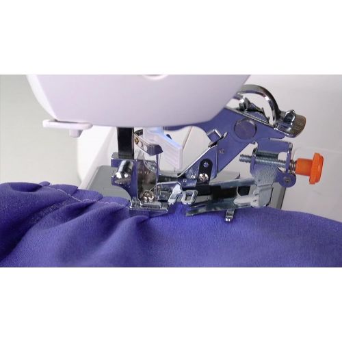 싱거 SINGER | Ruffler Attachment Presser Foot, Perfectly Spaced Pleats / Gathers, Easily Adjust Closeness & Depth, Light to Medium Fabrics - Sewing Made Easy