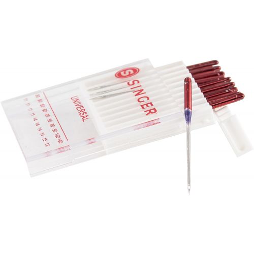 싱거 SINGER Universal Regular Point Machine Needles, 20 Count, Sizes 80/11, 90/14, 100/16