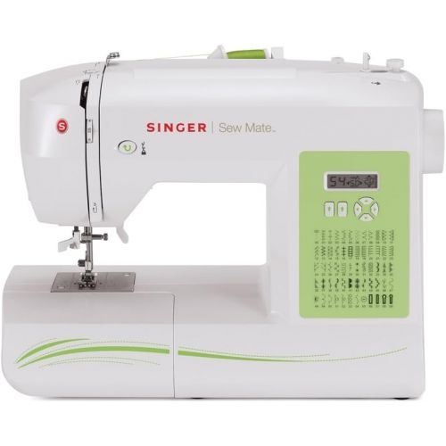 싱거 SINGER | Sew Mate 5400 Handy Sewing Machine Including 60 Built-in Stitches, 4 Fully Built-in 1-Step Buttonhole, Automatic Needle Threader & Automatic Tension, Help to get Started i