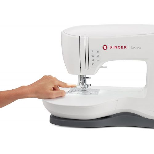 싱거 SINGER | Legacy SE300 Embroidery Machine with 200 Built-In Embroideries, LCD Touch Screen, & 250 Built-In Stitches - Sewing Made Easy