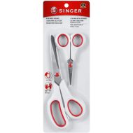 SINGER 3404 Scissors, 1-Pack, Red & White