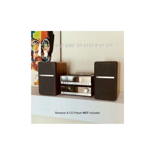  [아마존베스트]Singing Wood T25 Passive 2 Way Bookshelf Speakers with preinstalled Wall Mount Bracket- 4 inch woofer and Silk Dome Tweeter- Receiver or Amplifier Needed to Operate- 60 Watts(Beech