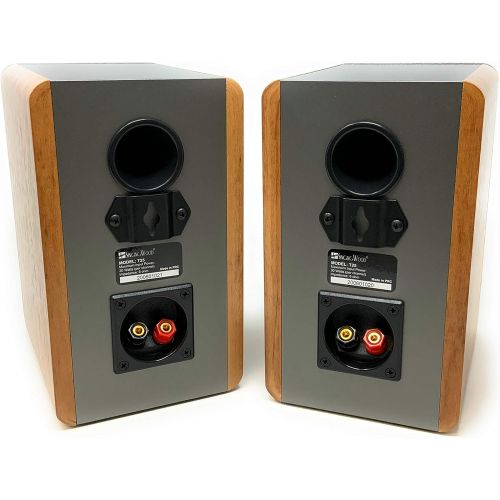  [아마존베스트]Singing Wood T25 Passive 2 Way Bookshelf Speakers with preinstalled Wall Mount Bracket- 4 inch woofer and Silk Dome Tweeter- Receiver or Amplifier Needed to Operate- 60 Watts(Beech