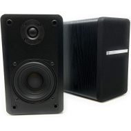 [아마존베스트]Singing Wood T25 Passive 2 Way Bookshelf Speakers 60 Watts (30W x 2) with preinstalled Wall Mount Bracket- Beech Wood Finish, Pair - Receiver or Amplifier Needed to Operate (Black)