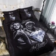 SINOVAL TheFit Paisley Bedding for Boys and Girls W1103 Marilyn Monroe and Diamond Duvet Cover Set Polyester and Cotton, Twin Queen King Cal King Set, 3 Pieces (Queen)