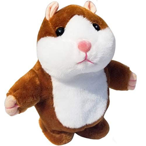  SINYUM Upgrade Version Talking Hamster Mouse Toy - Repeats What You Say and Can Walk - Electronic Pet Talking Plush Buddy Hamster Mouse for Kids Gift Party Toys