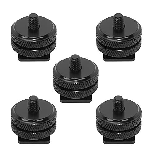  SIOTI Camera Hot Shoe Adapter Mount, Camera Hot Shoe Mount, Flash Shoe Mount (Hot Shoe to 1/4)