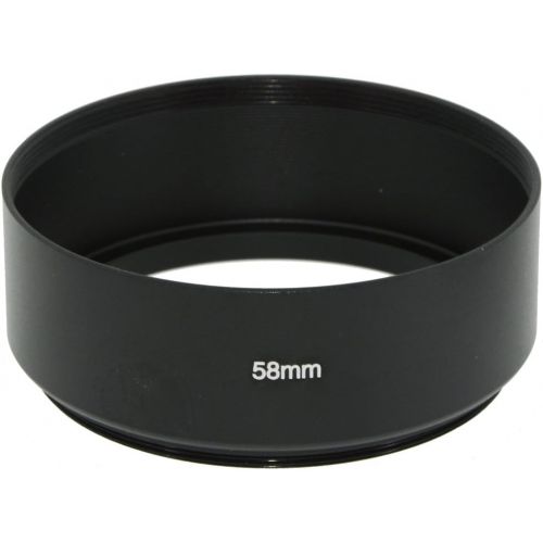  SIOTI Camera Standard Focus Metal Lens Hood with Cleaning Cloth and Lens Cap Compatible with Leica/Fuji/Nikon/Canon/Samsung Standard Thread Lens