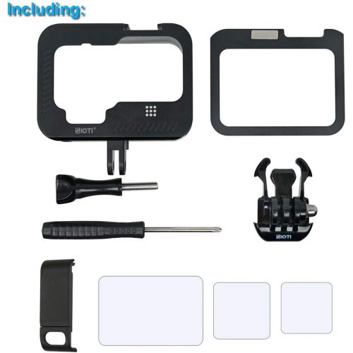  SIOTI Hero 9 Metal Frame Case Hero 10, Hero 9 Metal Housing Hero 10, Compatible with GoPro 9/10 Hero 9/Hero 10 (Metal Frame Case for Hero9)