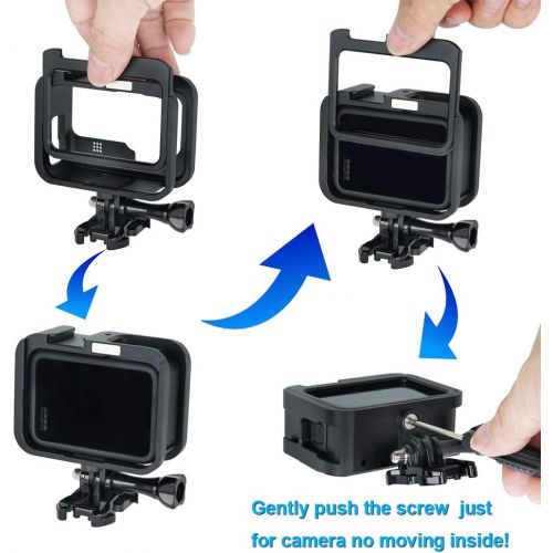  SIOTI Hero 9 Metal Frame Case Hero 10, Hero 9 Metal Housing Hero 10, Compatible with GoPro 9/10 Hero 9/Hero 10 (Metal Frame Case for Hero9)