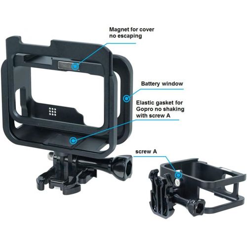  SIOTI Hero 9 Metal Frame Case Hero 10, Hero 9 Metal Housing Hero 10, Compatible with GoPro 9/10 Hero 9/Hero 10 (Metal Frame Case for Hero9)