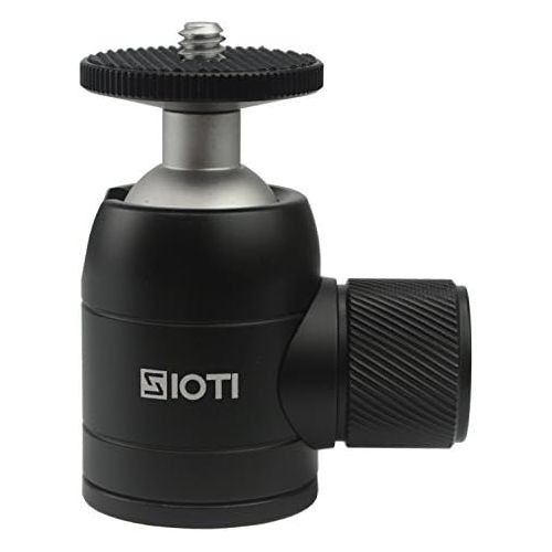  SIOTI Tripod Mini Ball Head Tripod Mount Head-Metal Ballhead 360° Pan 90° Tilt Tripod Mount with 1/4 Screw for Digital Camera/Compact DSLR/Cell Phone/Monopod/Gopro/Light Stand/Ligh