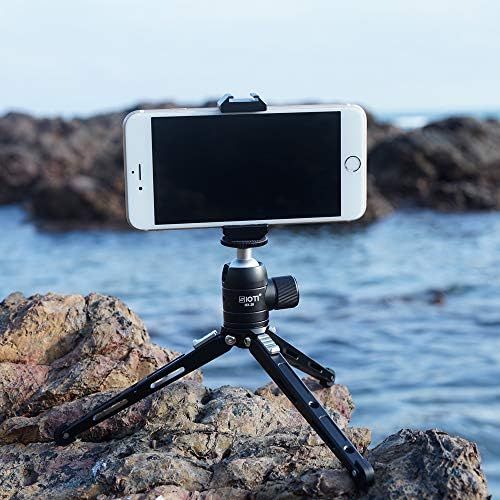  SIOTI Tripod Mini Ball Head Tripod Mount Head-Metal Ballhead 360° Pan 90° Tilt Tripod Mount with 1/4 Screw for Digital Camera/Compact DSLR/Cell Phone/Monopod/Gopro/Light Stand/Ligh