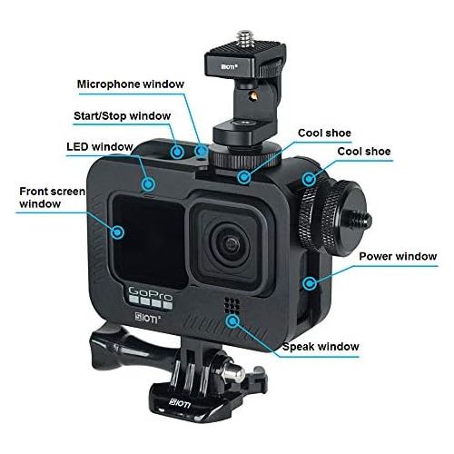  SIOTI Hero 9 Metal Frame Case Hero 10, Hero 9 Metal Housing Hero 10, Compatible with GoPro 9/10 Hero 9/Hero 10 (Metal Frame Case for Hero9)