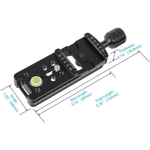  SIOTI Multi-Function 100mm Quick Release Plate, Arca-Swiss Style Quick Release Plate, Compatible Fusion Long Lens Plate (100mm Silde QR Plate)