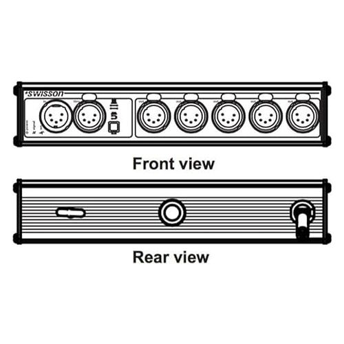  Swisson XSP-5B-US DMX Optical Isolator Splitter Box Style