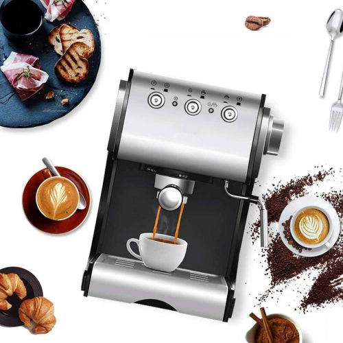  SISHUINIANHUA 1050W 1.3L Automatic Coffee Maker Espresso Machine Steam Multifunctional Coffee Machine Home Commercial Use 20X31x26cm