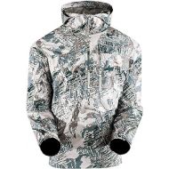 SITKA Gear Men's Hunting Lightweight Windproof Hooded Camo Flash Pullover with Zippered Chest Pocket