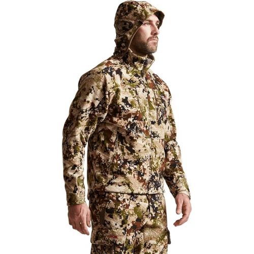  SITKA Gear Men's Stratus Windstopper Water Repellent Ultra-Quiet Fleece Hunting Jacket with Removable Hood