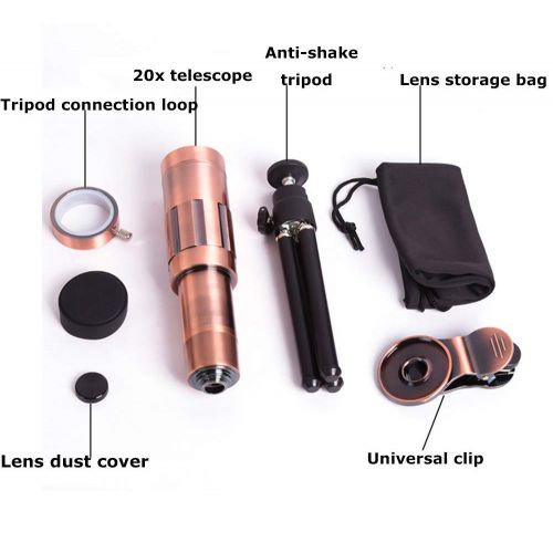  SIUONI 20X HD Optic Phone Camera Lens Telescope Telephoto Zoom Camera Lens Kit Monocular Lens with TripodBag Kit for iPhoneX876SamsungHuaweiXiaomi More Smartphone (Green)