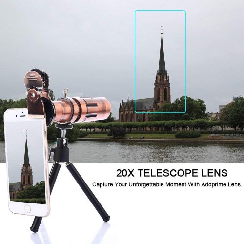  SIUONI 20X HD Optic Phone Camera Lens Telescope Telephoto Zoom Camera Lens Kit Monocular Lens with TripodBag Kit for iPhoneX876SamsungHuaweiXiaomi More Smartphone (Green)