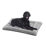 SIWA MARY Dog Bed Mat Soft Crate Pad Washable Anti-Slip Mattress for Large Medium Small Dogs and Cats Kennel Pad (42inch,Grey)