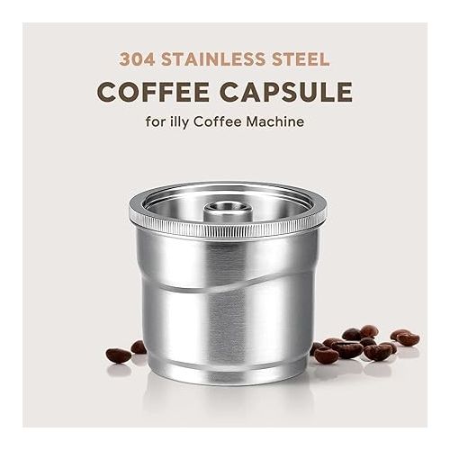  Reusable Coffee Pod 304 Stainless Steel Leakage Proof Coffee Capsule Cup for Illy X7 Y3 Y5 Coffee Maker Reusable Coffee Pod