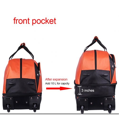  Travel Tote Suitcase,SIYUAN Mens Womens Medium Luggage Trolley Case Rolling Duffel Red Medium