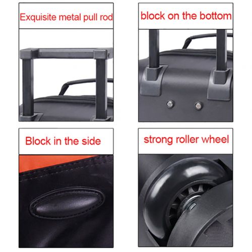  Travel Rolling Duffel,SIYUAN Waterproof Foldable Duffle Suitcase Rolling for Trip Travelling Red Large