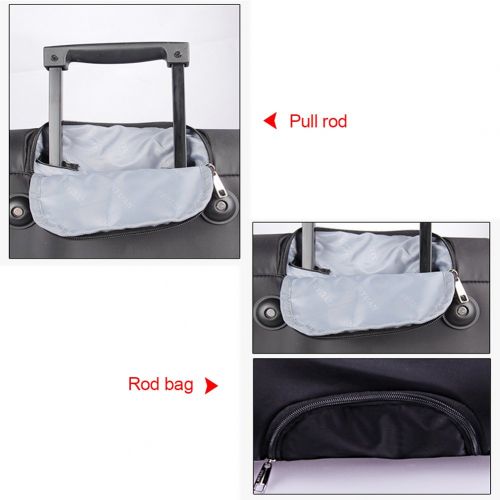  Travel Rolling Duffel,SIYUAN Waterproof Foldable Duffle Suitcase Rolling for Trip Travelling Red Large