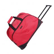 Womens Wheeled Suitcase,SIYUAN Waterproof Travel Luggage Case Rolling Duffel Red Medium