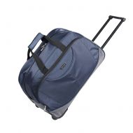 Travel Rolling Duffel,SIYUAN Carry-on Rolling Suitcase Weekend Luggage Suitcase Navy Medium