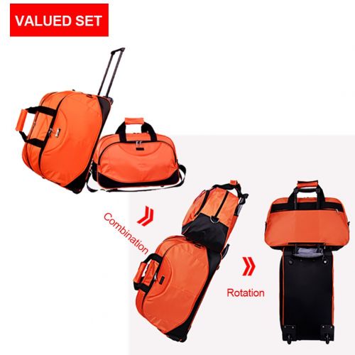  Travel Trolley Case,SIYUAN Trip Trolley Case Airline Rolling Suitcase for Women Orange Medium